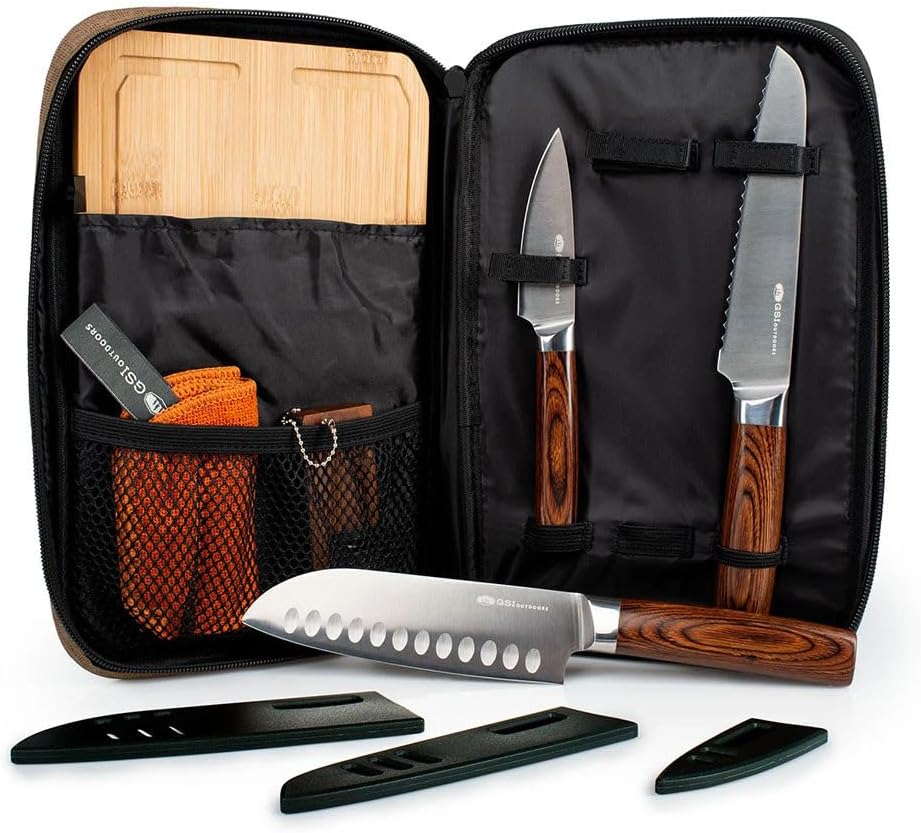 Gsi Outdoors Rakau Gourmet 3 Pc Camping Knife Set