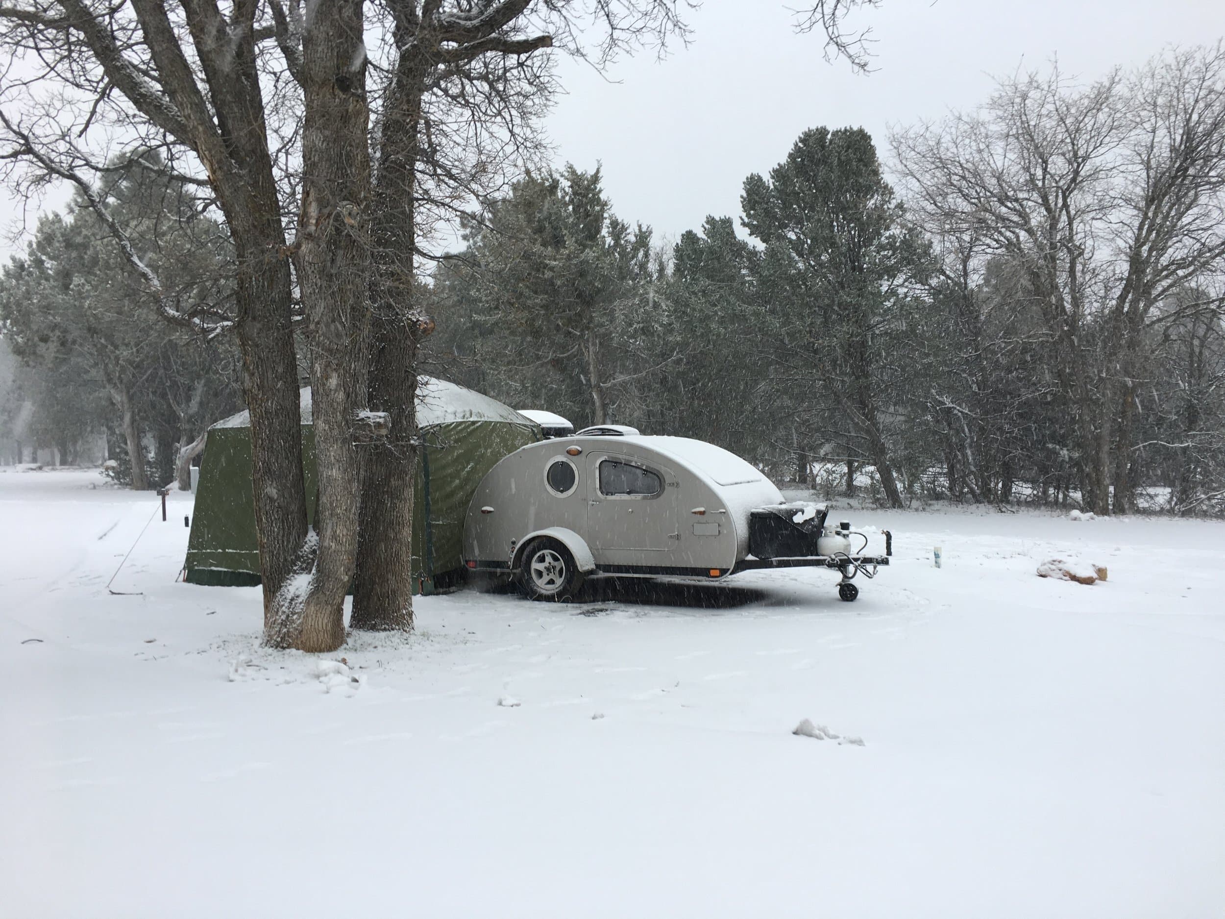 Vistablue Travel Trailer Winter Camping